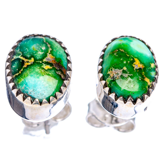 Sonoran Gold Turquoise Earrings 3/8" (.925 Sterling Silver)