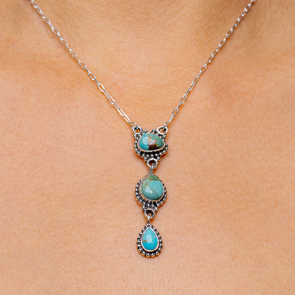 Mojave Turquoise Necklaces 16 to 18" (.925 Sterling Silver)