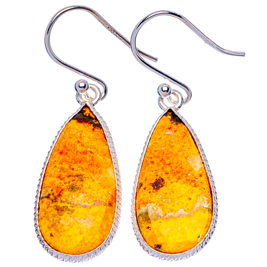 Bumble Bee Jasper 925 Sterling Silver Earrings 1 1/2" (925 Sterling Silver) E1941