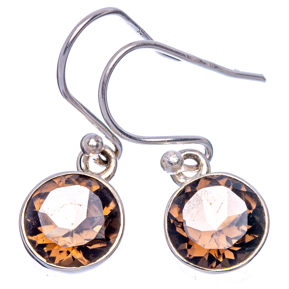 Smoky Quartz Earrings 1 1/8" (925 Sterling Silver) E433473