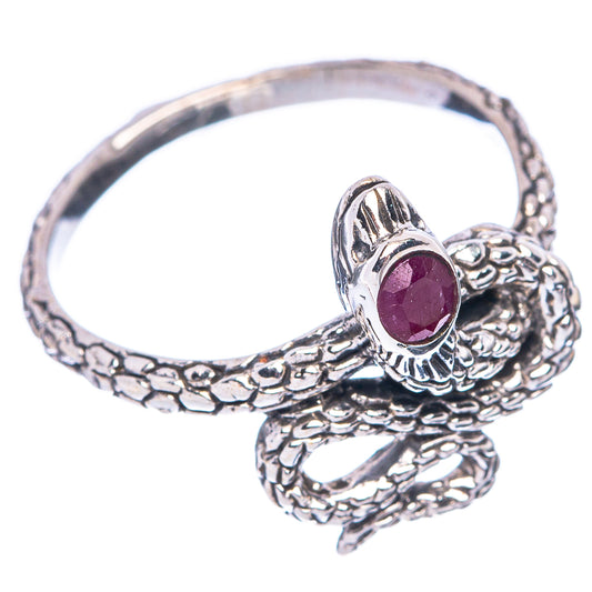 Red Sillimnate Snake 925 Sterling Silver Ring Size 6.5 (925 Sterling Silver) R5467
