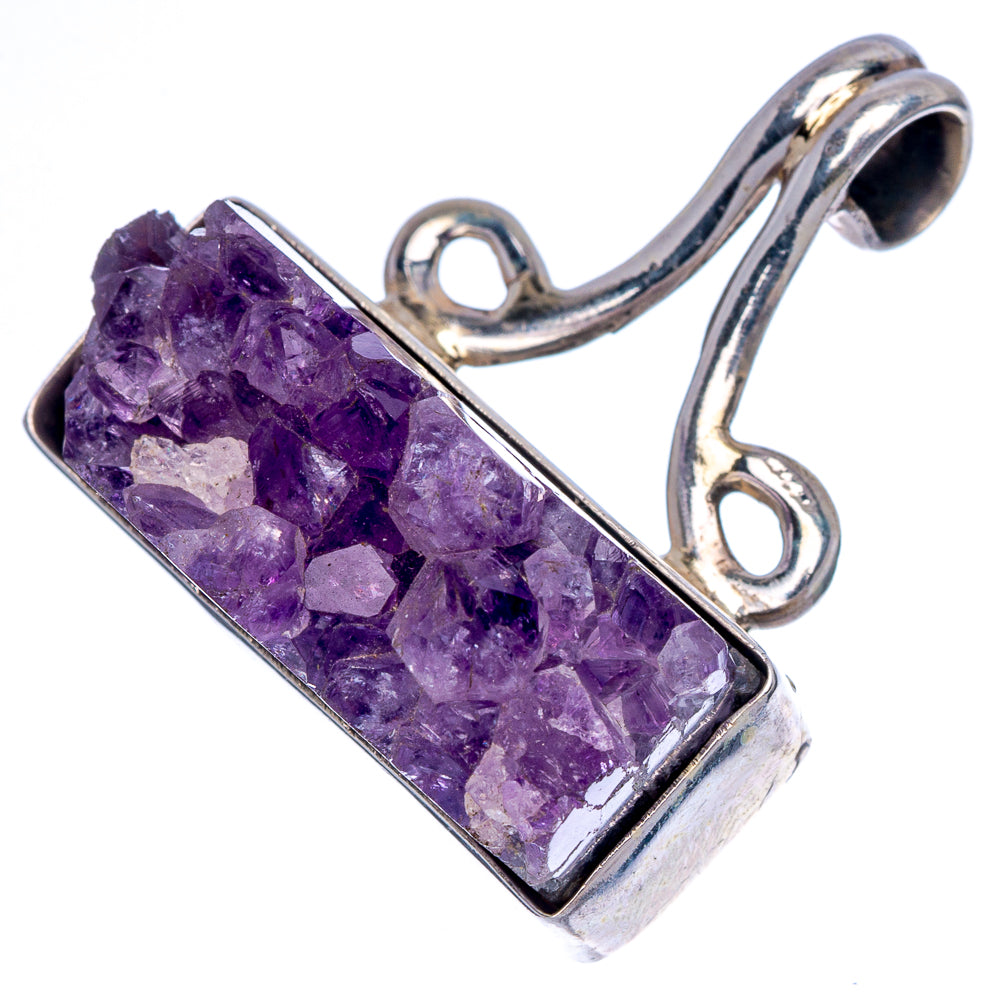 Amethyst Crystal Pendant 1 1/4" (925 Sterling Silver) P40061
