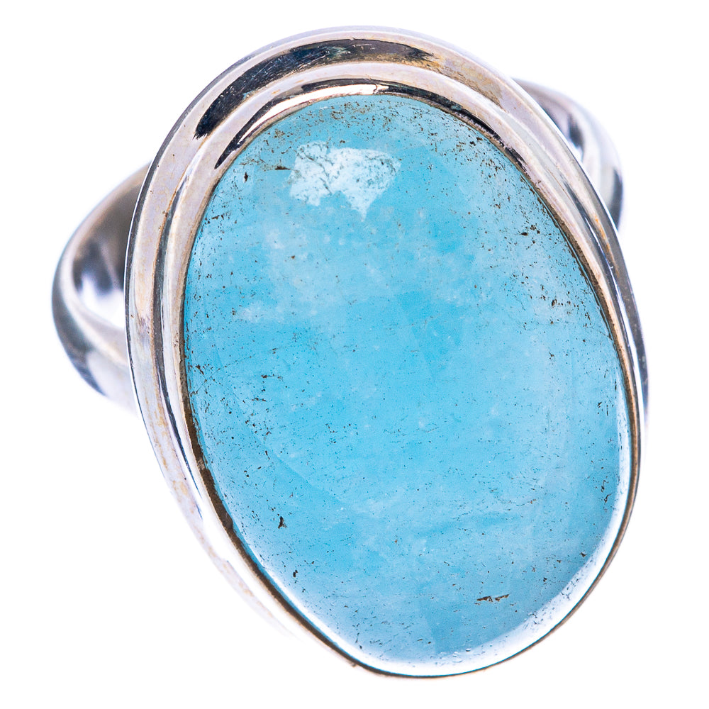 Natural Aquamarine Ring Size 6 (925 Sterling Silver) R1536