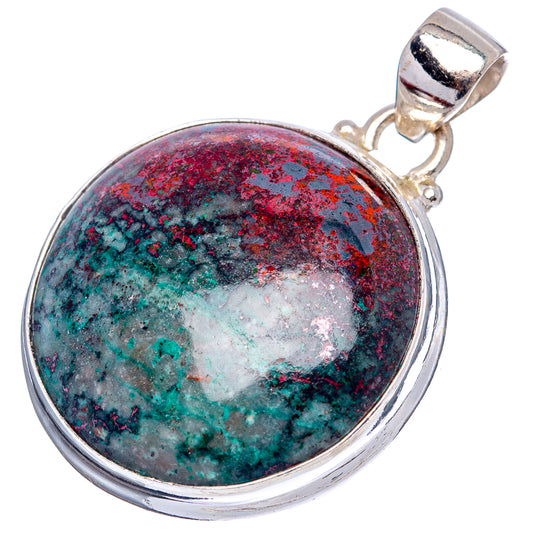 Sonora Sunrise .925 sterling silver oval pendant, round bail, multicolor stone cabochon