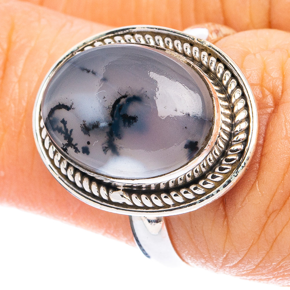 Dendritic Opal Ring Size 6.5 (925 Sterling Silver) R8221
