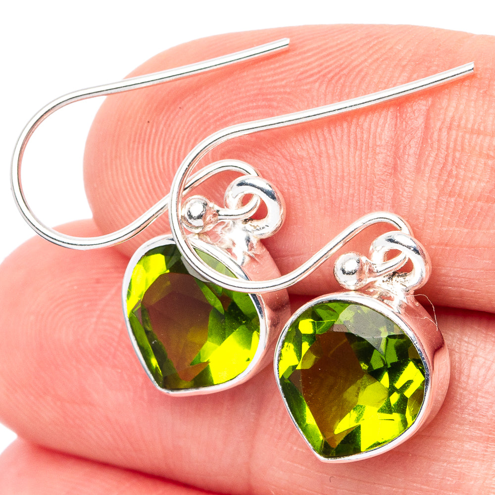 Peridot Earrings 1 1/8" (925 Sterling Silver) E3157