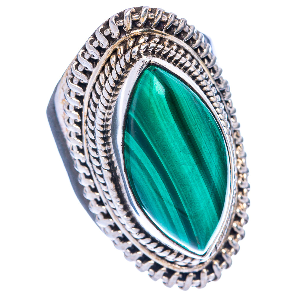 Large Malachite Ring Size 6 (925 Sterling Silver) R145310