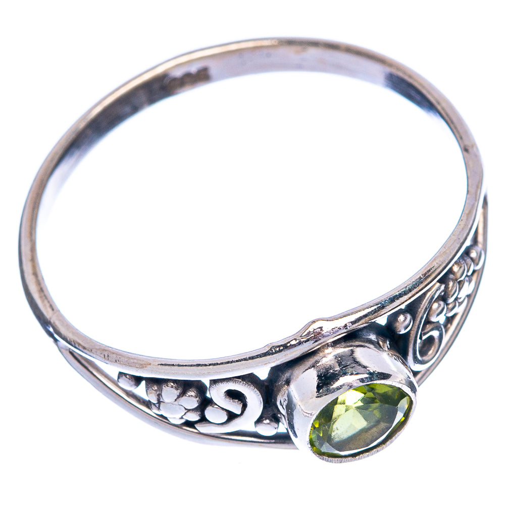 Peridot Dainty Ring Size 8.5 (925 Sterling Silver) R145471