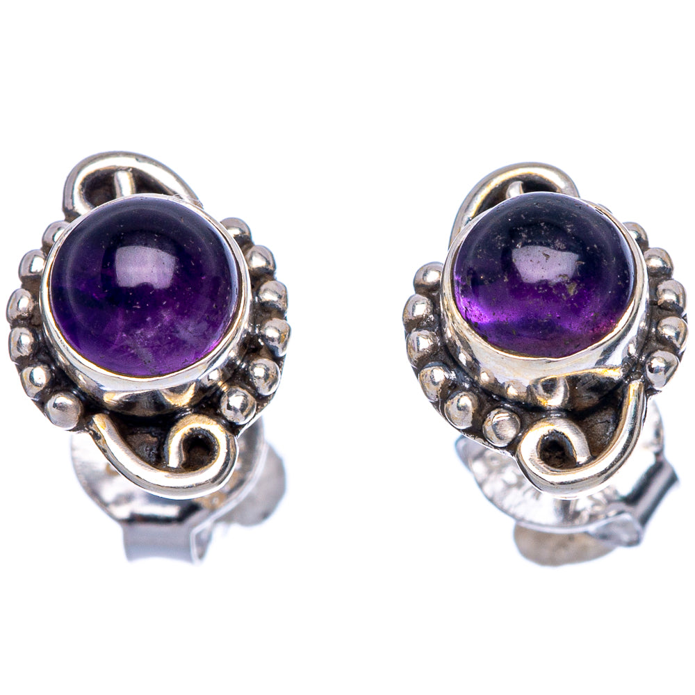 Amethyst Dainty Earrings 3/8" (925 Sterling Silver) E1998