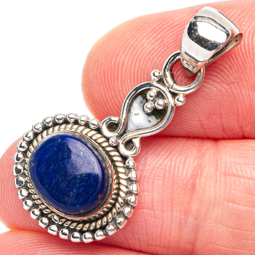 Lapis Lazuli Pendant 1 1/4" (925 Sterling Silver) P45410