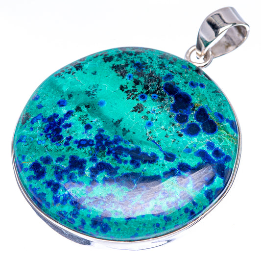 Premium Blue Bird Azurite Pendant 2" (.925 Sterling Silver)
