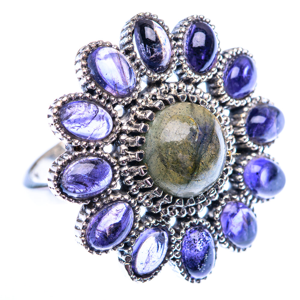 Large Labradorite, Tanzanite 925 Sterling Silver Ring Size 9 (925 Sterling Silver) RING140381