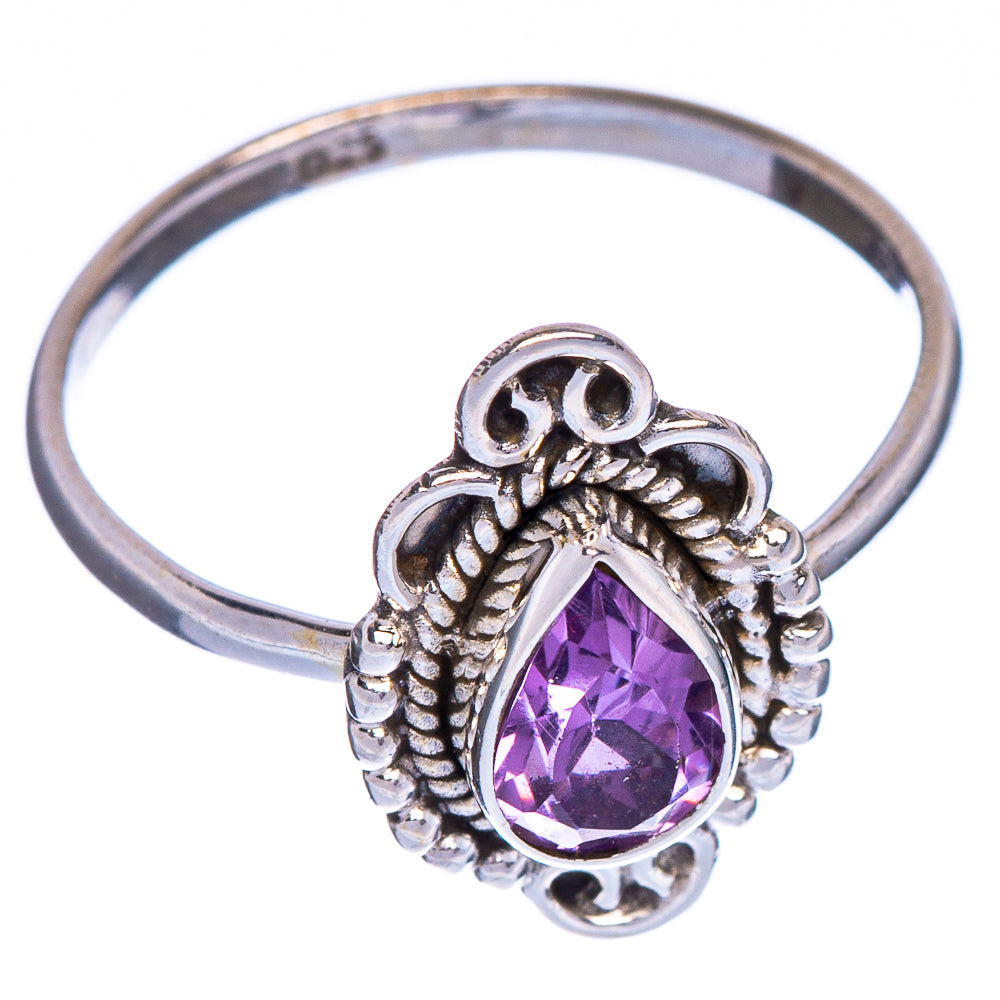 Faceted Amethyst Dainty Ring Size 7.75 (925 Sterling Silver) R147287