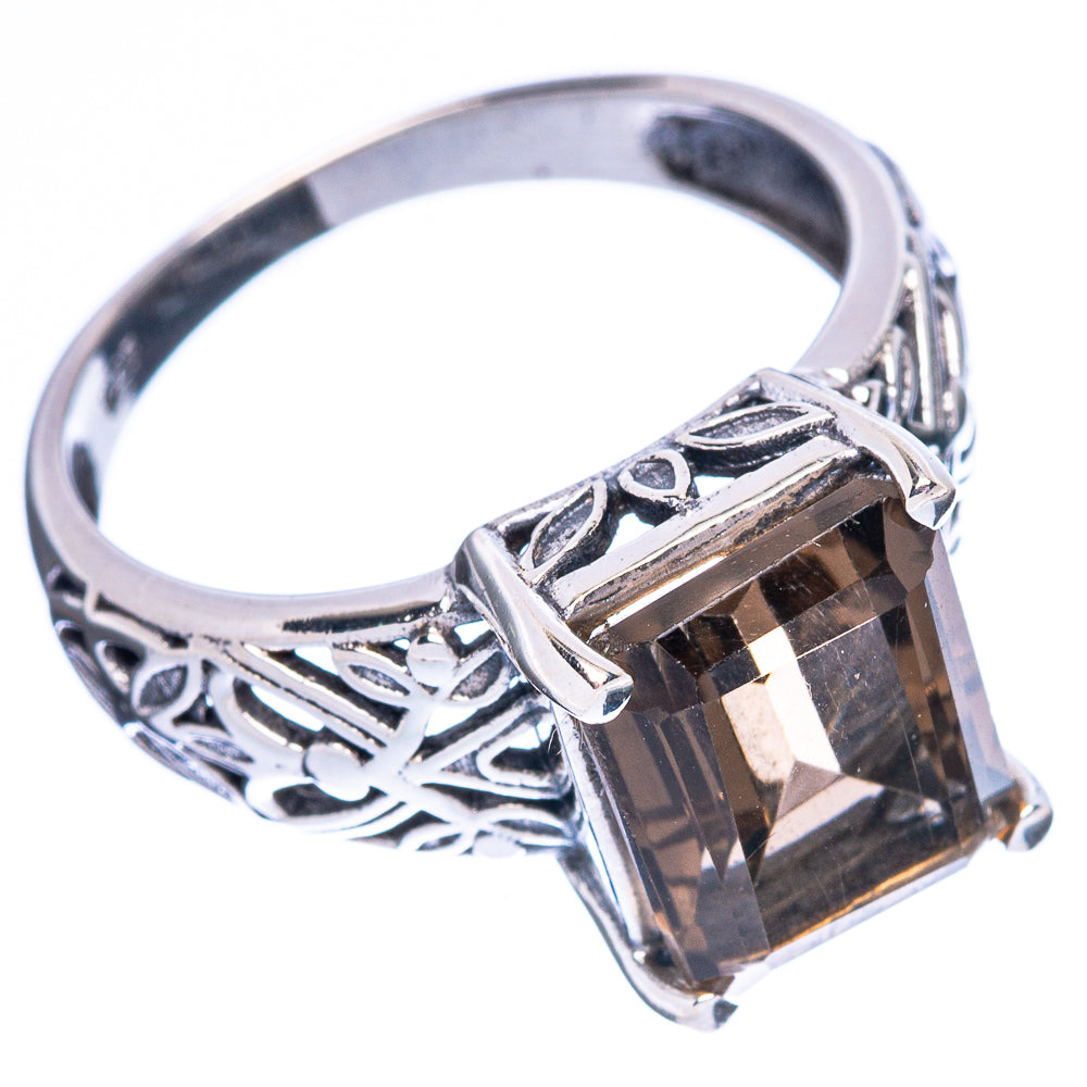 Smoky Quartz 925 Sterling Silver Ring Size 8.25 Ana Co R2472