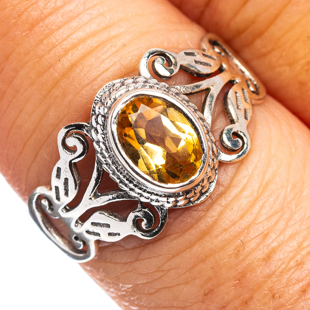 Citrine Ring Size 8 (.925 Sterling Silver)