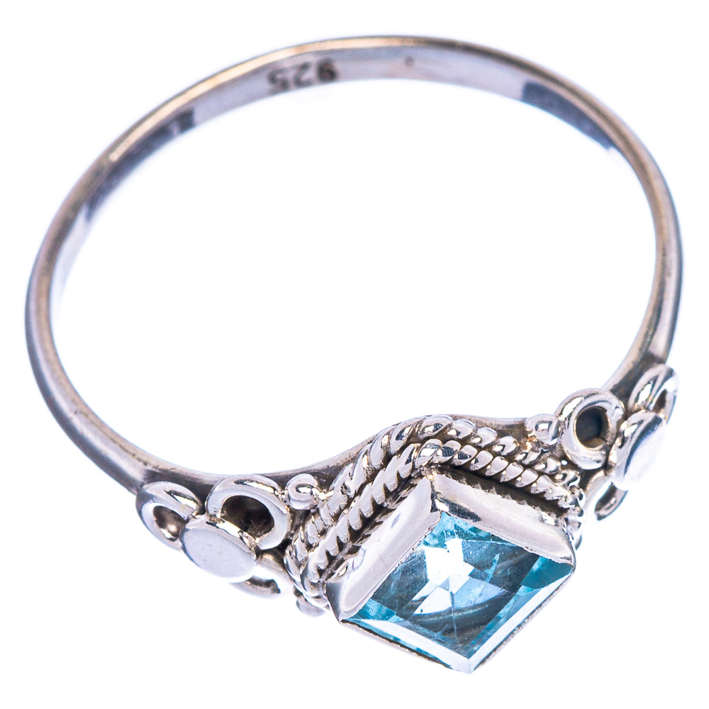 Blue Topaz Dainty Ring Size 7.75 (925 Sterling Silver) R147121