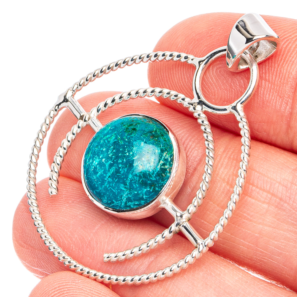 Premium Amazonite Pendant 1 1/2" (925 Sterling Silver) P45067