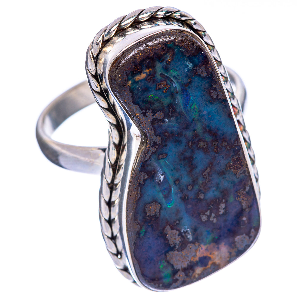Large Boulder Opal Ring Size 11.75 (925 Sterling Silver) R144664