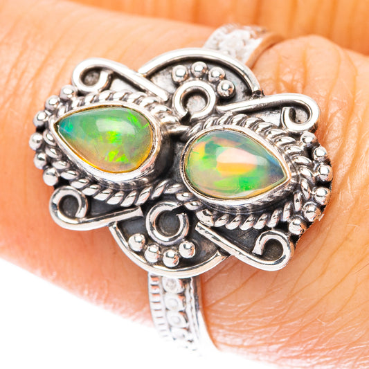 Rare Ethiopian Opal Ring Size 7.5 (925 Sterling Silver) R4075