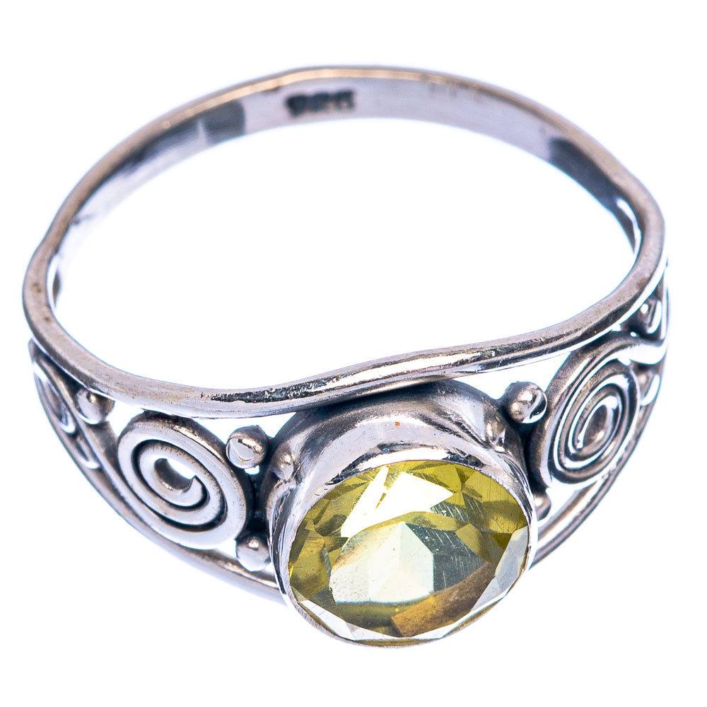 Faceted Citrine Dainty Ring Size 6.25 (925 Sterling Silver) R145423