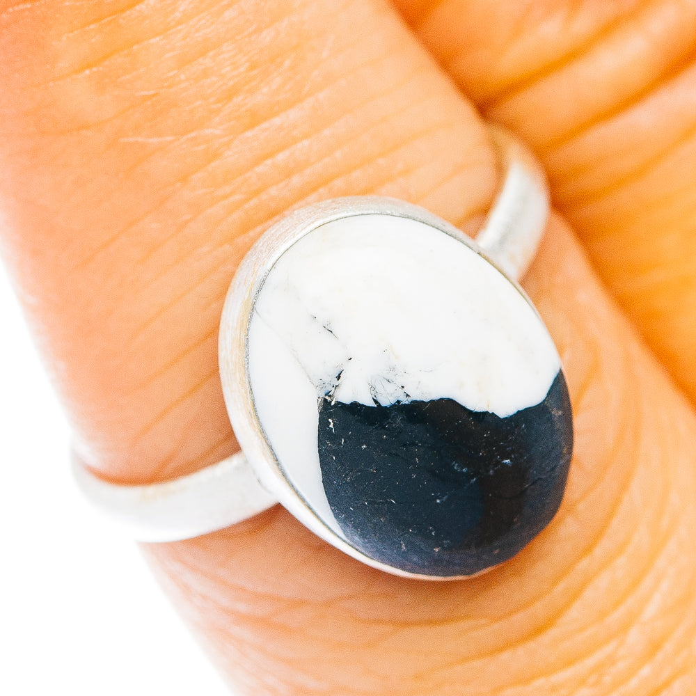 White Buffalo Turquoise Ring Size 7.75 (.925 Sterling Silver)