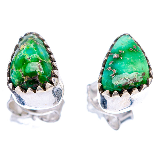 Sonoran Gold Turquoise Earrings 3/8" (.925 Sterling Silver)