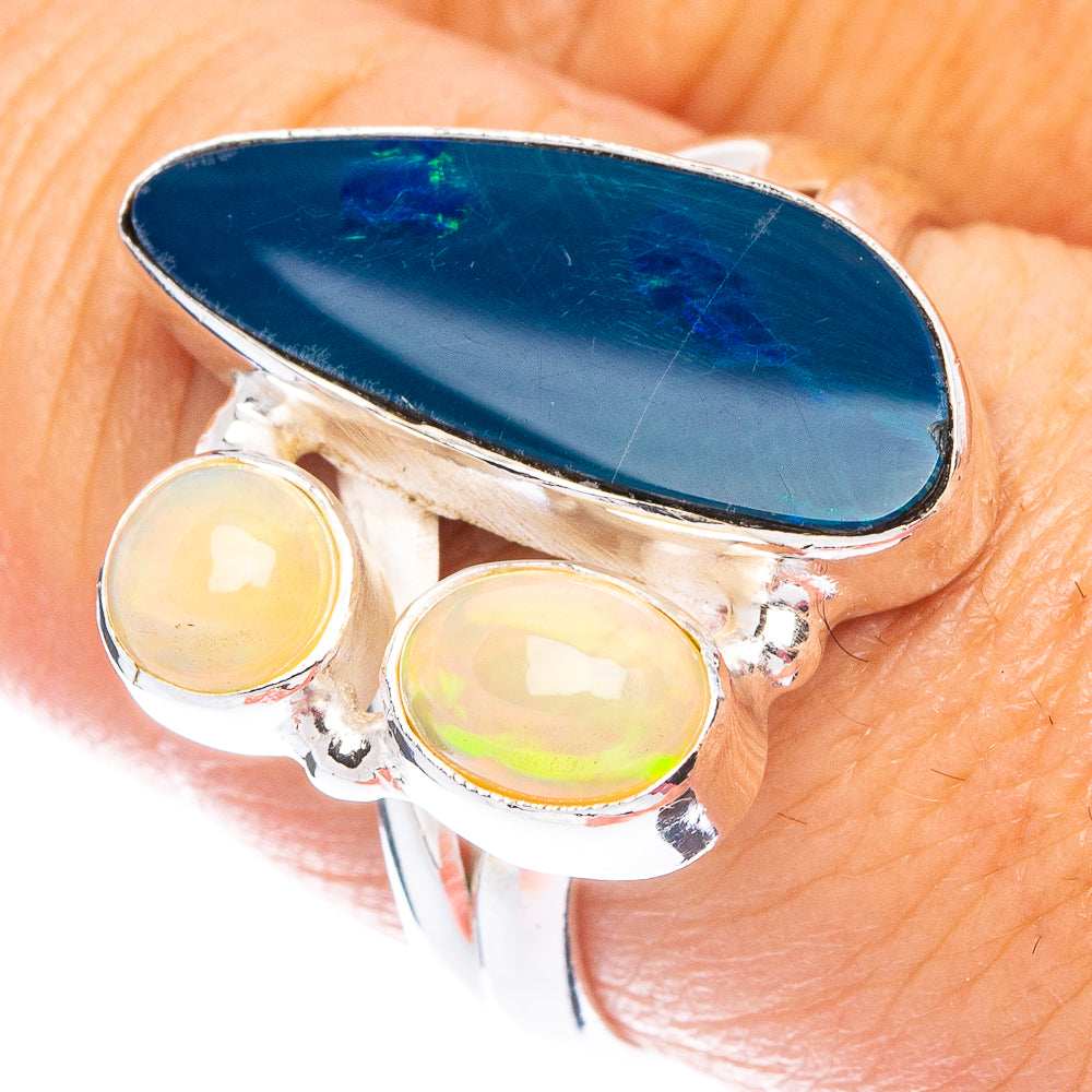 Rare Doublet Opal, Ethiopian Opal Ring Size 8 (925 Sterling Silver) R7532