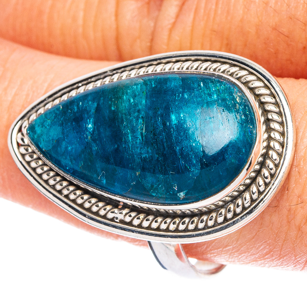 Large Apatite 925 Sterling Silver Ring Size 10 (925 Sterling Silver) R6405