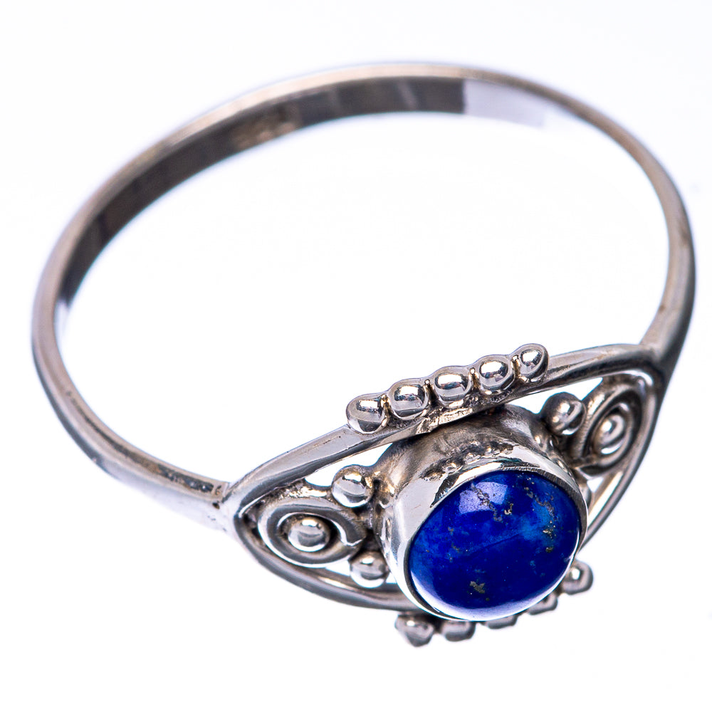 Lapis Lazuli Dainty Ring Size 8 (925 Sterling Silver) R145201