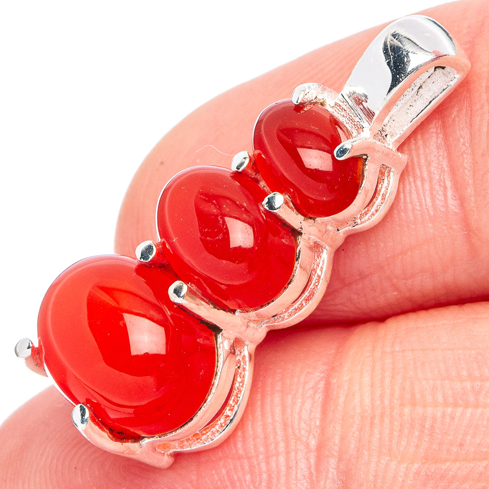Carnelian Pendant 1" (925 Sterling Silver) P45388