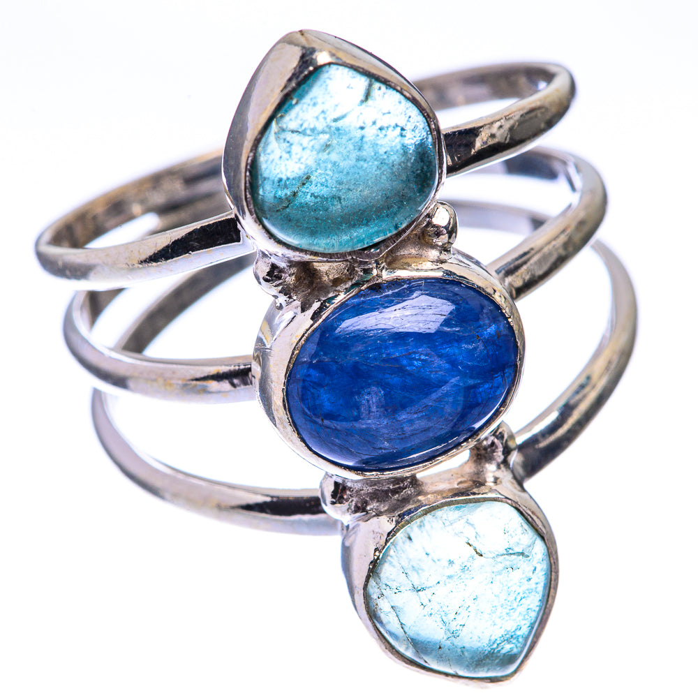 Kyanite, Blue Fluorite Ring Size 11 (925 Sterling Silver) R140555