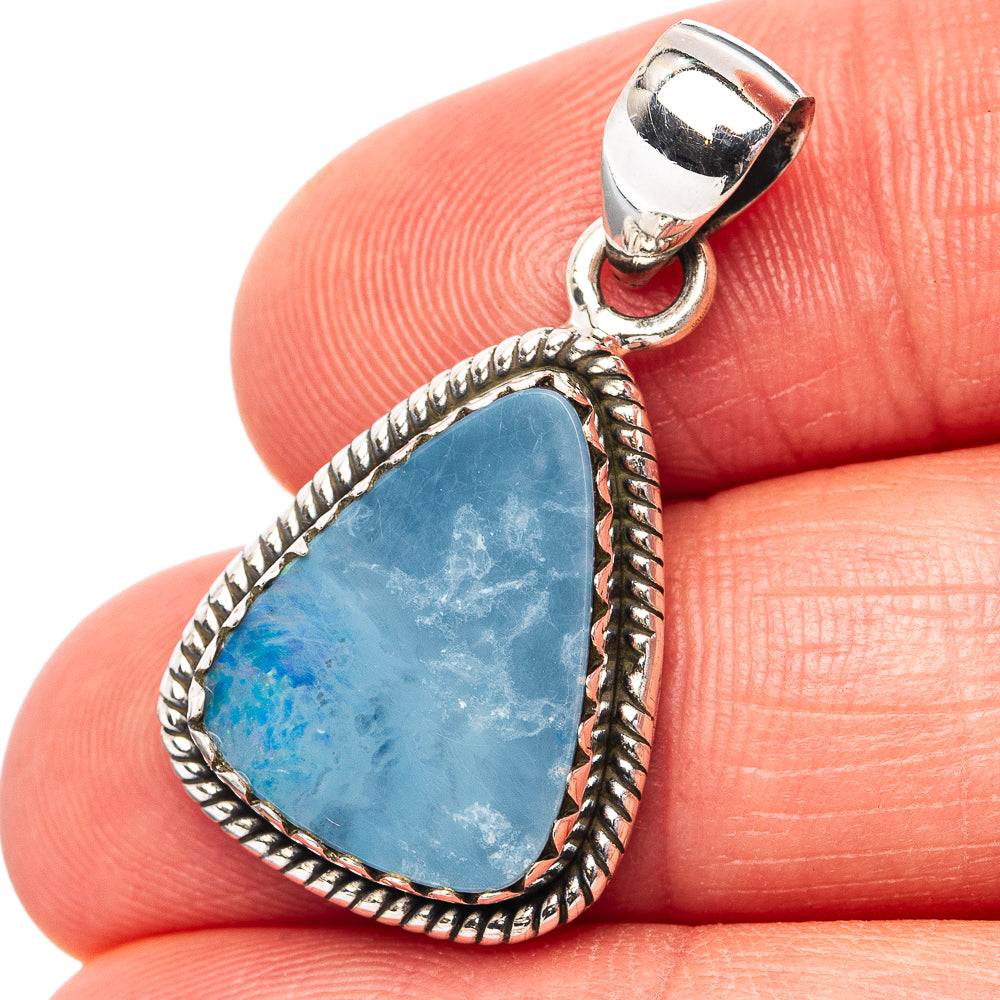 Doublet Opal Pendant 1 1/4" (.925 Sterling Silver)