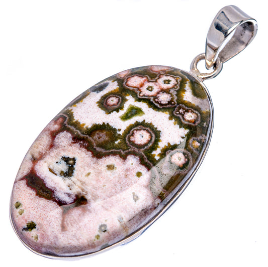 Premium Ocean Jasper Pendant 2" (.925 Sterling Silver)