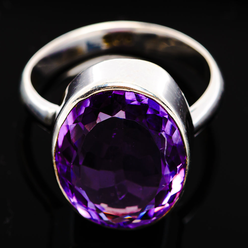Premium Brazilian Amethyst Ring Size 6 Adjustable (.925 Sterling Silver)