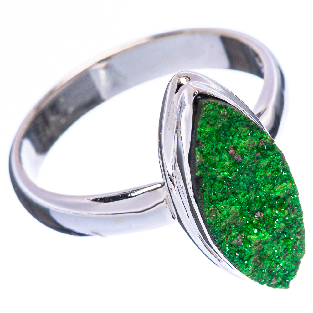 Rare Uvarovite Garnet Ring Size 7.5 (925 Sterling Silver) R4211
