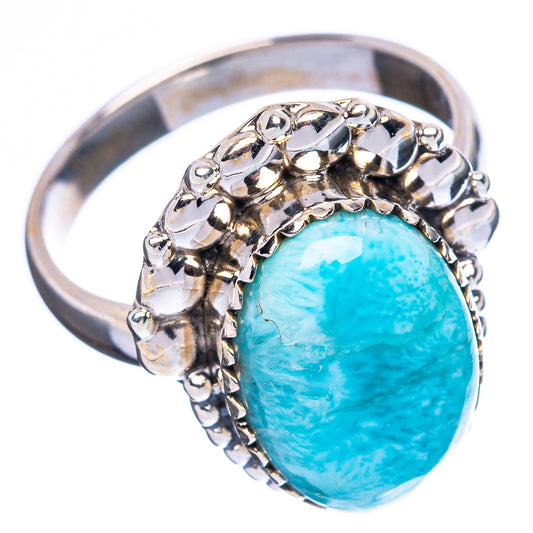 Larimar Ring Size 8 (925 Sterling Silver) R4474