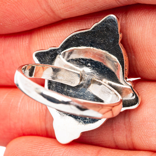 Southwestern Style Mosaic Opal Ring Size 9 Adjustable (.925 Sterling Silver)