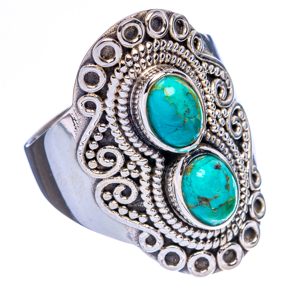 Tibetan Turquoise Ring Size 9.75 (925 Sterling Silver) R146260