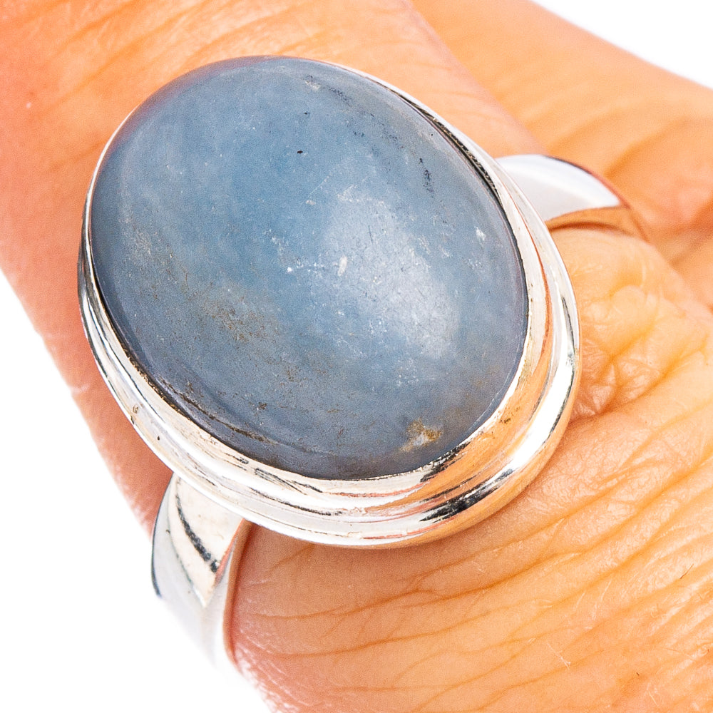 Angelite Ring Size 7.75 (.925 Sterling Silver)