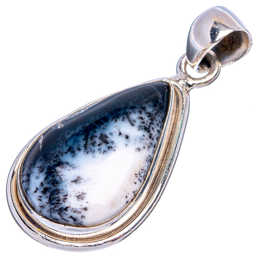 Dendritic Opal Pendant 1 3/8" (925 Sterling Silver) P43401