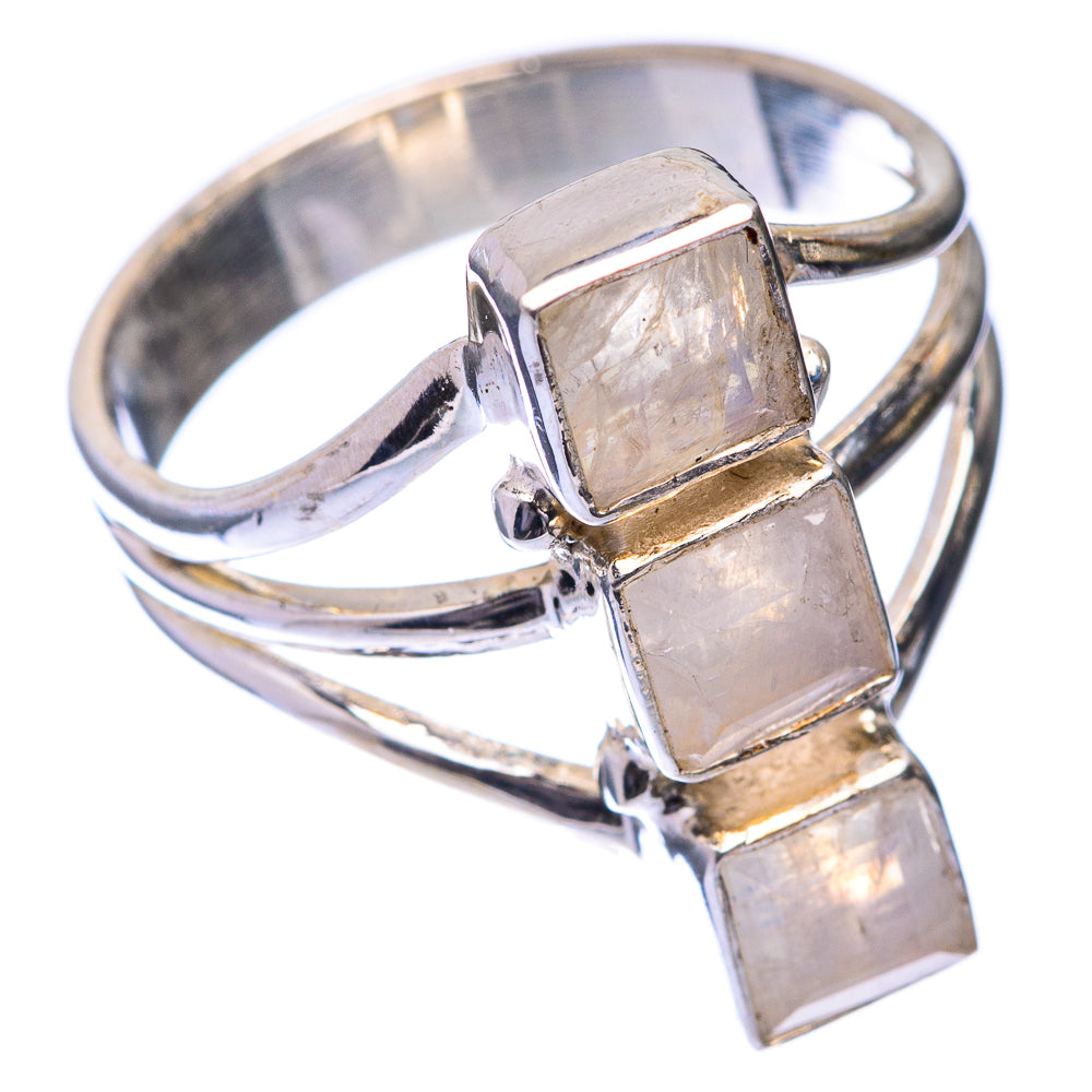 Rainbow Moonstone Ring Size 8.25 (925 Sterling Silver) R141493
