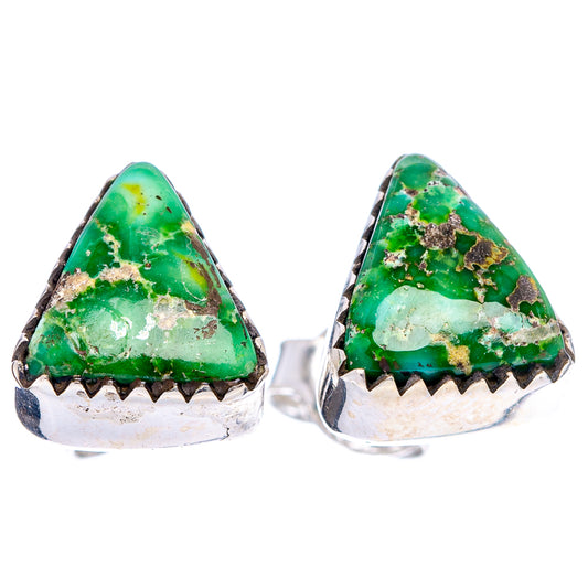Sonoran Gold Turquoise Earrings 3/8" (.925 Sterling Silver)