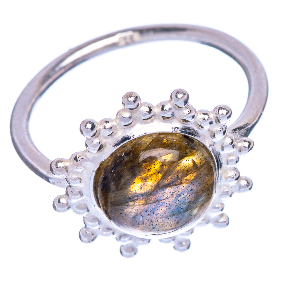 Labradorite Dainty Ring Size 4.25 (925 Sterling Silver) R1009
