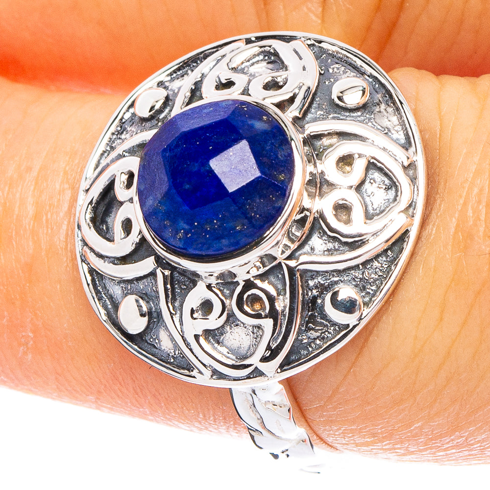 Lapis Lazuli 925 Sterling Silver Premium Ring Size 7.5 (925 Sterling Silver) R6462