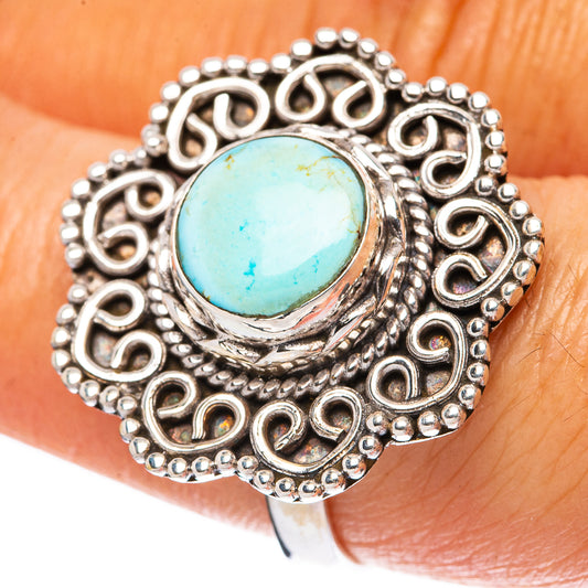 Rare Golden Hills Turquoise Ring Size 7.75 (925 Sterling Silver) R4264