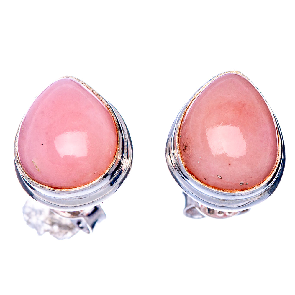 Pink Opal Earrings 1/2" (925 Sterling Silver) E433484