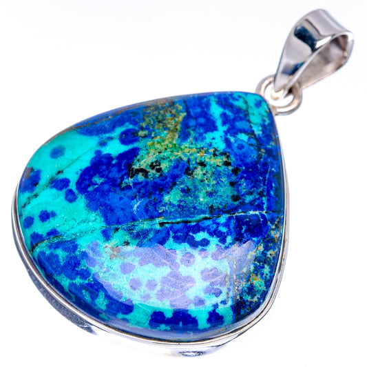 Premium Blue Bird Azurite Pendant 1 3/4" (.925 Sterling Silver)