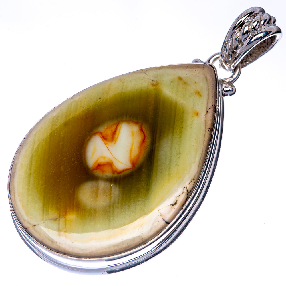 Imperial Jasper Pendant 1 7/8" (925 Sterling Silver) P40840