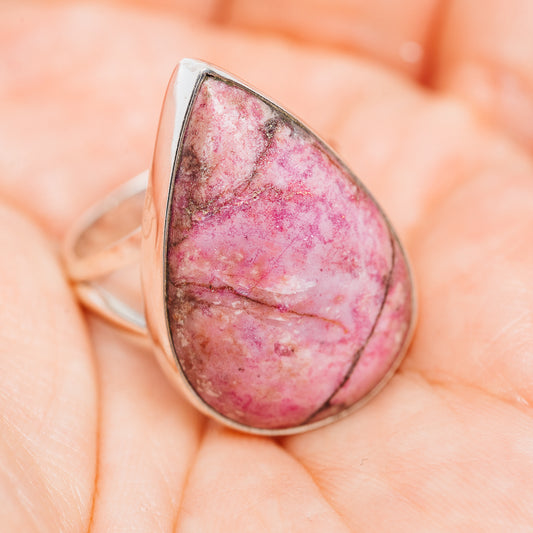 Premium Cobalto Calcite Ring Size 9 (.925 Sterling Silver)