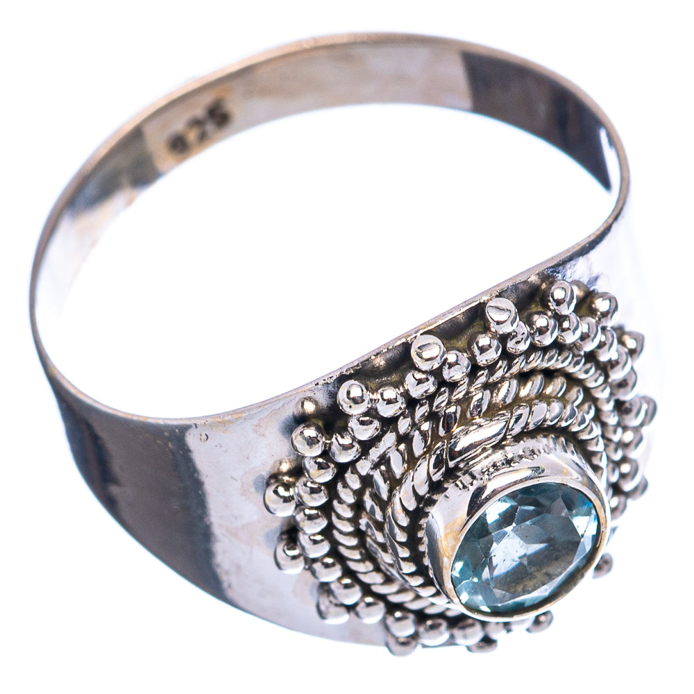 Blue Topaz Ring Size 6.75 (.925 Sterling Silver)
